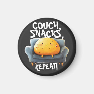 Kartoffel auf der Couch Lustig Magnet
