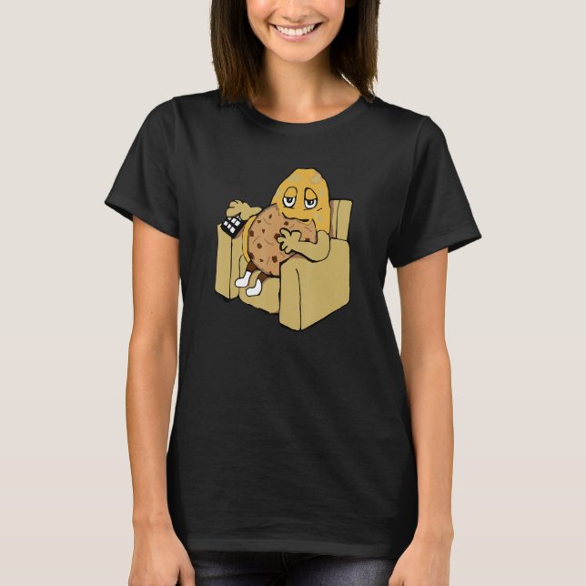 Kartoffel auf Sessel T-Shirt (Vorderseite)