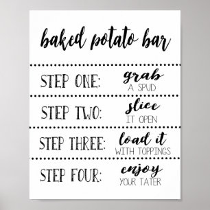 Kartoffel-Bar-Schild, Kartoffel-Bar Poster