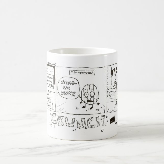 Kartoffel Chip Funny Cartoon Tasse (Mittel)