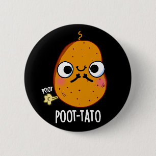 Kartoffel Funny Farting Potato Pun Dark BG Button