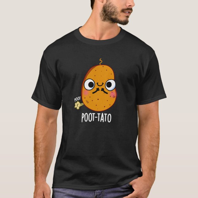 Kartoffel Funny Farting Potato Pun Dark BG T-Shirt (Vorderseite)