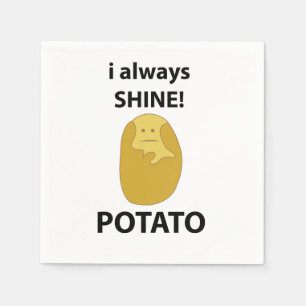 Kartoffel I Shine Funny Potato Party Serviette
