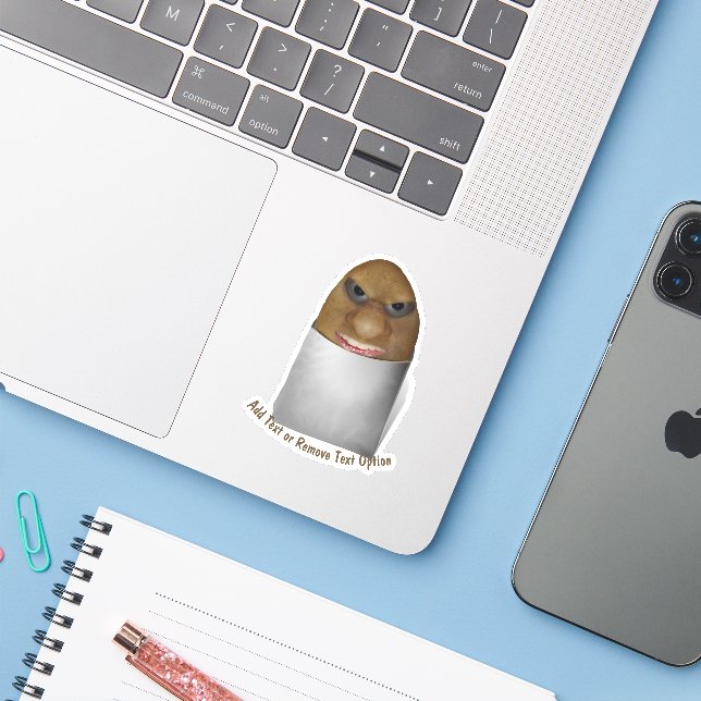 Kartoffel Nase Aufkleber (Laptop mit iPhone)