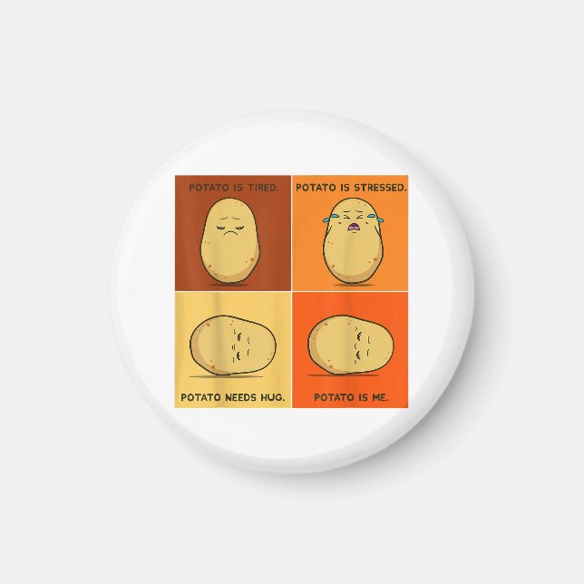 Kartoffel Spud Root Gemüsepflanze Veganer Lago Mag Magnet (Vorne)