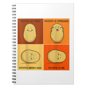 Kartoffel Spud Wurzelgemüse Tater Vegan Liebhaber Notizblock