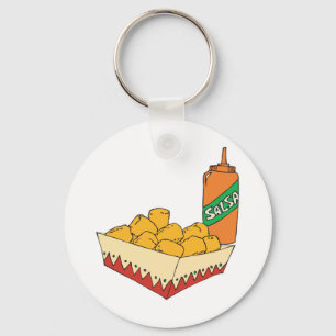 Kartoffel-Tater-Tots mit Salsa Schlüsselanhänger