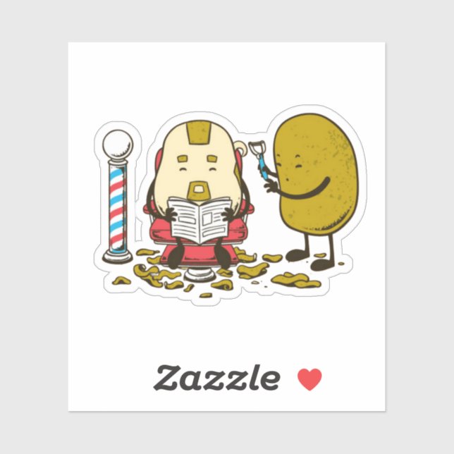 Kartoffelbarren Aufkleber (Blatt)