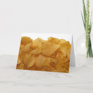 Kartoffelchips auf weißem Hintergrund, DFF-Bild Karte