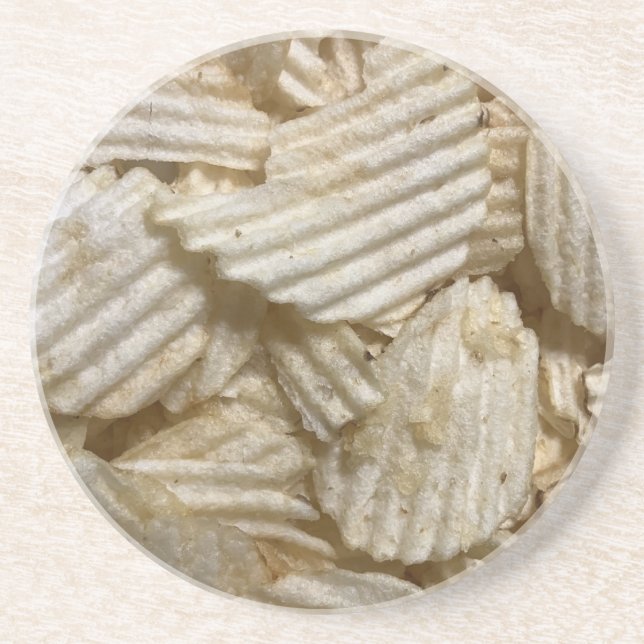 Kartoffelchips Getränkeuntersetzer (Vorne)