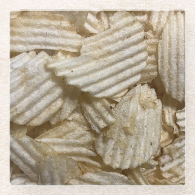 Kartoffelchips Glasuntersetzer (Vorderseite)