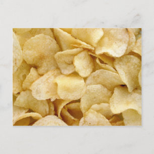 Kartoffelchips Junk Food-Geschenke Postkarte