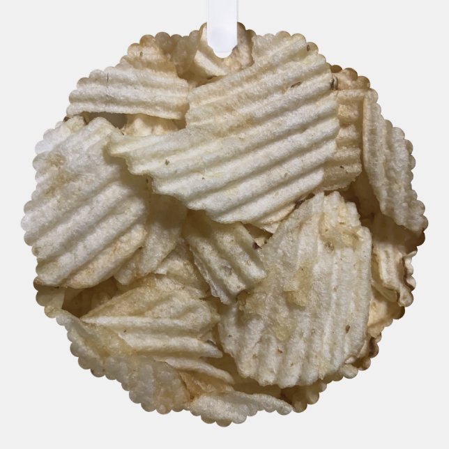 Kartoffelchips Ornament Karte (Vorderseite)