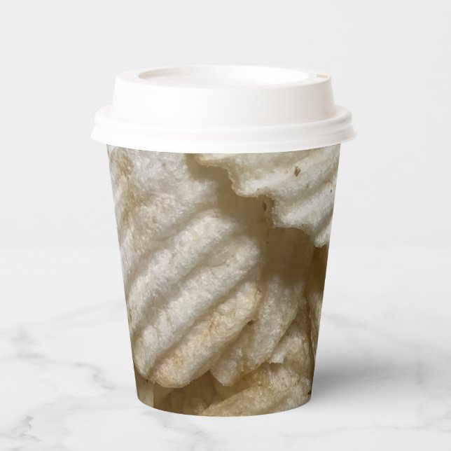Kartoffelchips Pappbecher (Vorderseite)