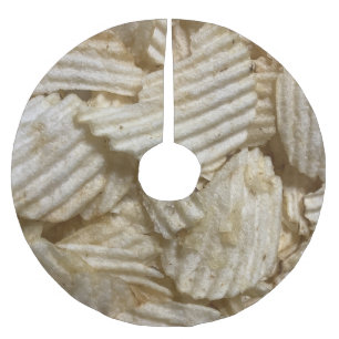 Kartoffelchips Polyester Weihnachtsbaumdecke