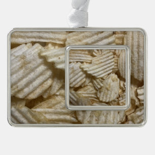 Kartoffelchips Rahmen-Ornament Silber