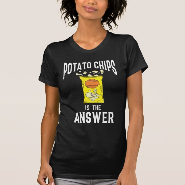 Kartoffelchips Snack Fast Food Potatoes Liebhaber T-Shirt (Vorderseite)