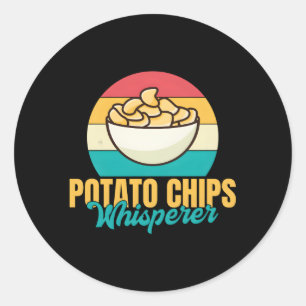 Kartoffelchips Whisperer Runder Aufkleber