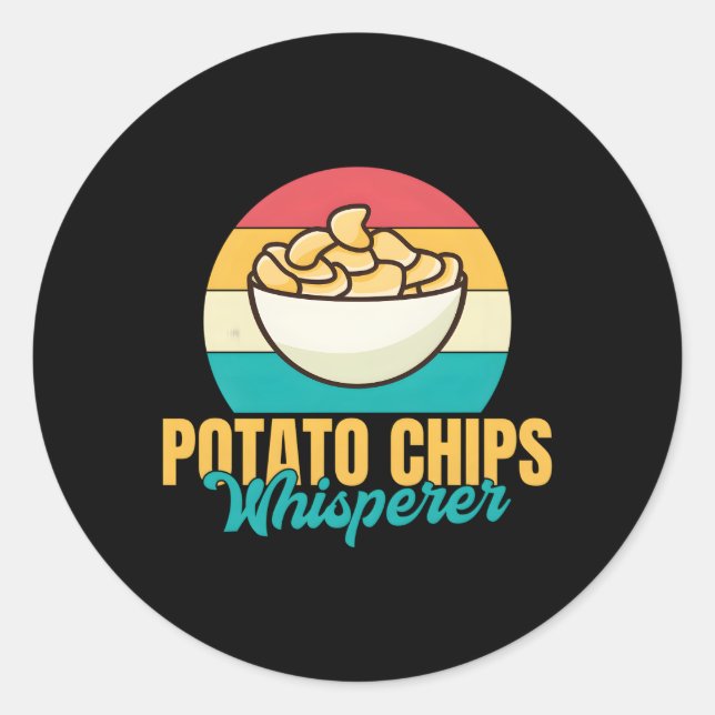 Kartoffelchips Whisperer Runder Aufkleber (Vorderseite)