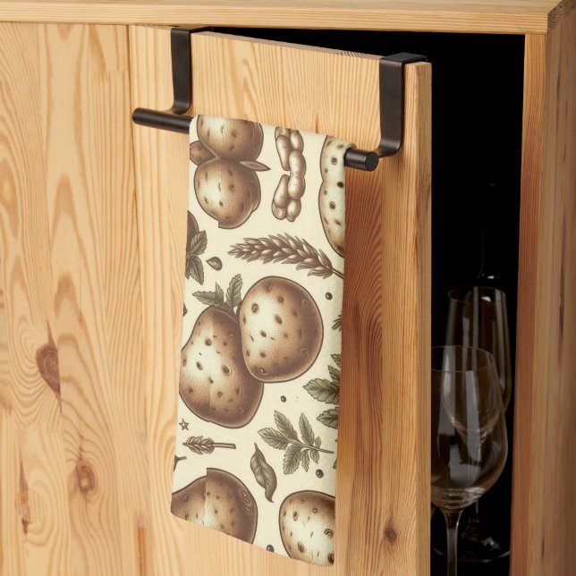 Kartoffelmuster Küchentücher (Drittel gefaltet)