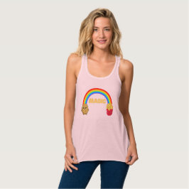 Kartoffeln, die sich mit einem Regenbogen auf Chip Tank Top