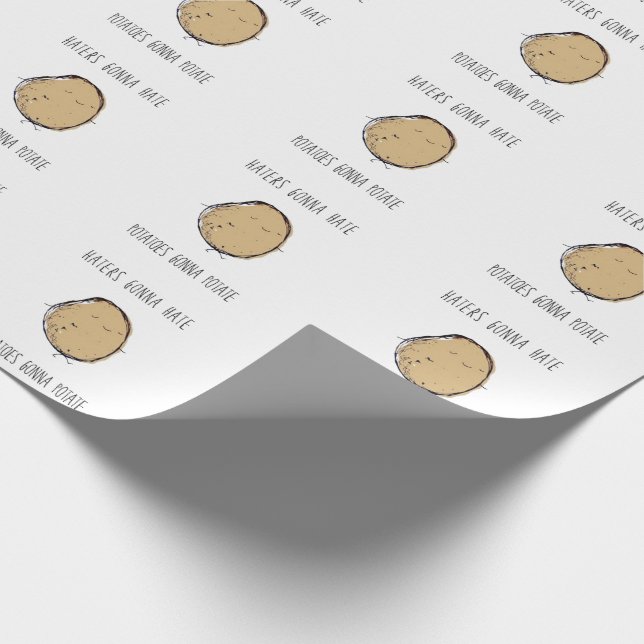Kartoffeln, Gonna Potat-Karpfen Geschenkpapier (Ecke)