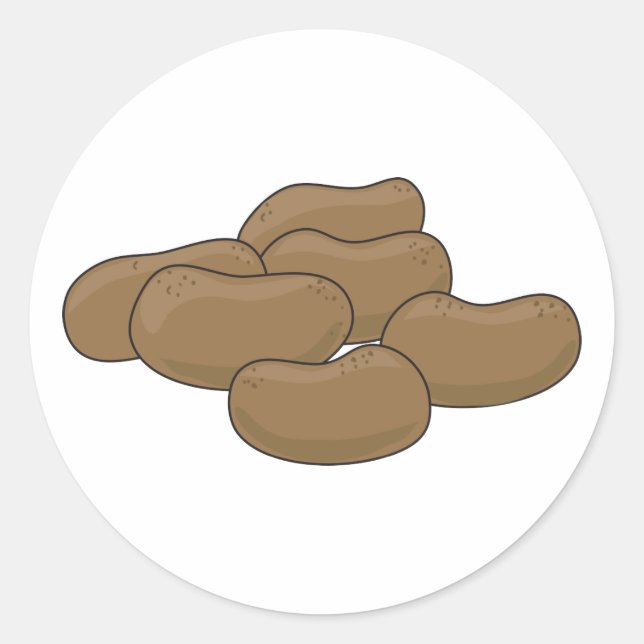 Kartoffeln Runder Aufkleber (Vorderseite)