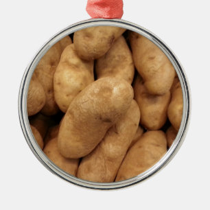 Kartoffeln Silbernes Ornament