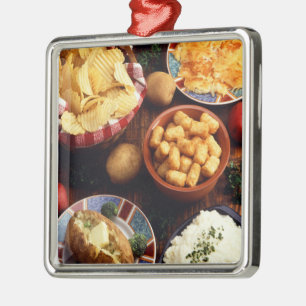 Kartoffelnahrung Silbernes Ornament