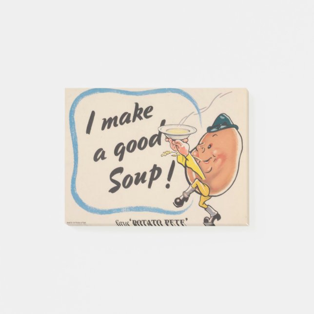 Kartoffelpete macht eine gute Suppe Post-it Klebezettel (Vorderseite)