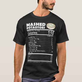 Kartoffelpüree Nährliche Fakten Witziger Thanksgiv T-Shirt