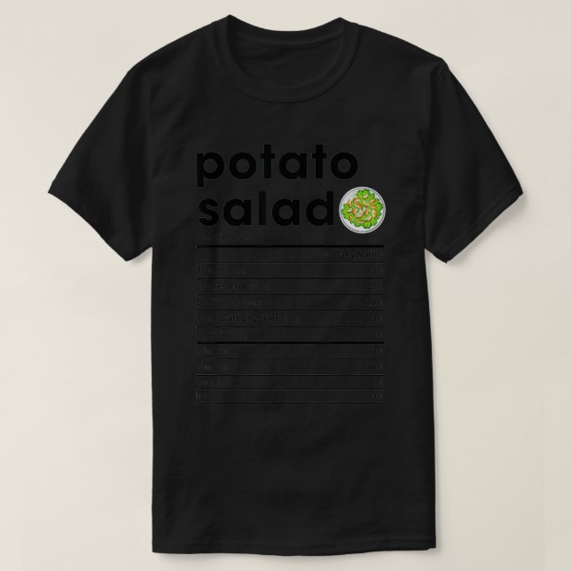 Kartoffelsalat Nahrung Fakten T-Shirt (Design vorne)