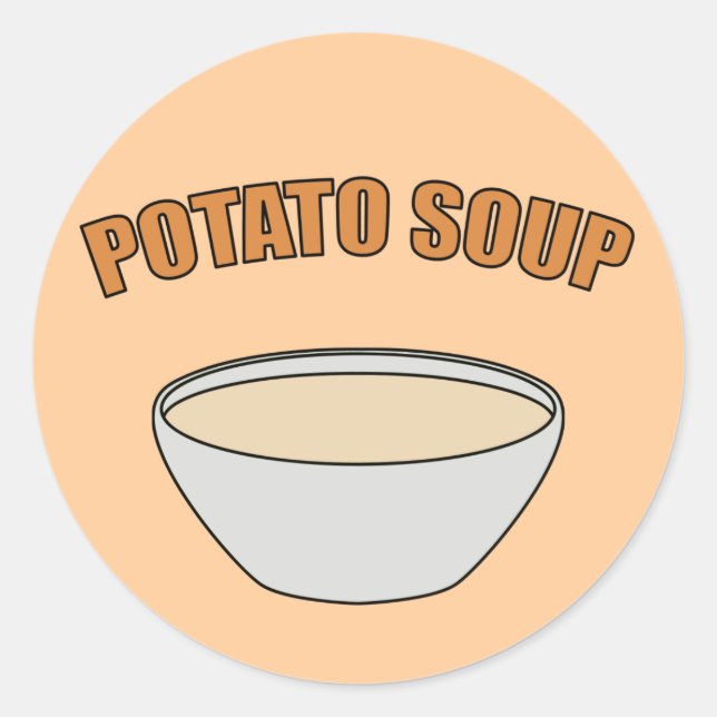 Kartoffelsuppe Runder Aufkleber (Vorderseite)
