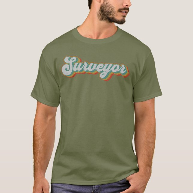 Kartograph in Retro-Farben T-Shirt (Vorderseite)