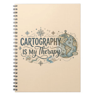 Kartographie ist mein Therapie Notizbuch Notizblock