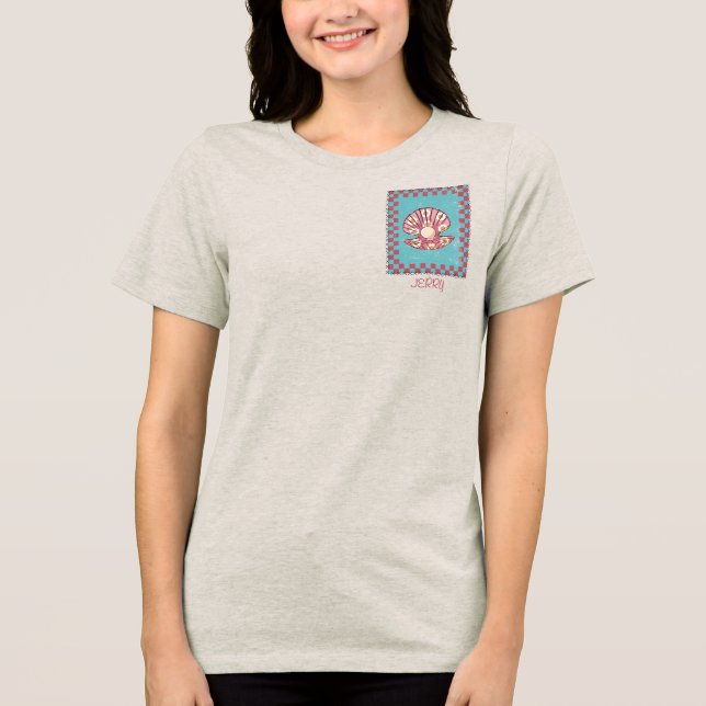 Karton-Auster mit Individuelle Name Tri-Blend Shirt (Vorderseite)