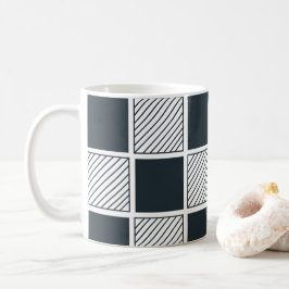 Karton Cool Schwarz/Weiß Navy Blau Kaffeetasse