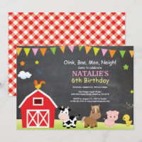 Karton Farm Geburtstag Einladung Barnyard Party