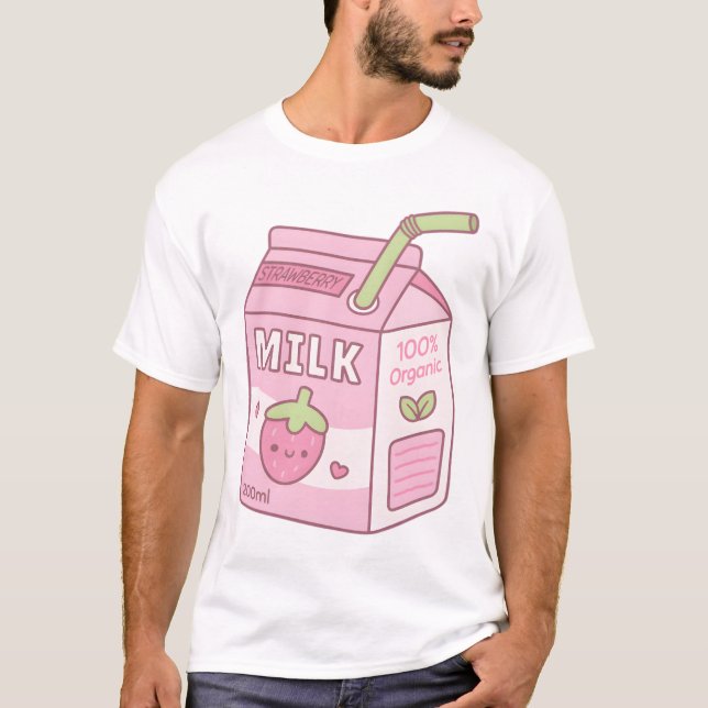 Karton für niedliche Erdbeeren T-Shirt (Vorderseite)