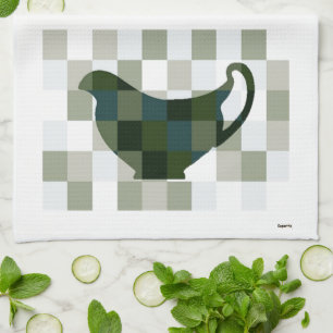 Karton Gravy Boat (weiß/grün) Handtuch