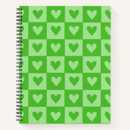 Karton Green Heart Notebook Notizbuch