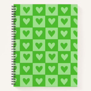 Karton Green Heart Notebook Notizbuch