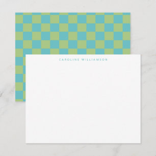Karton-Karton Personalisiert blau grün Mitteilungskarte