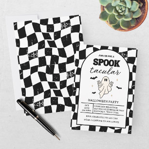 Karton Retro Spooktacular Halloween Einladung