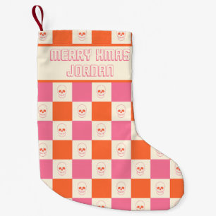 Karton-Skulpturen in Rosa, Orange und Creme Kleiner Weihnachtsstrumpf