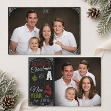 Karton Typografie Foto Weihnachtskarte