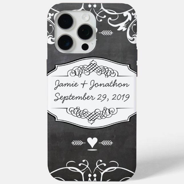 Karton-Typografie-Hochzeiten Case-Mate iPhone Hülle (Rückseite)