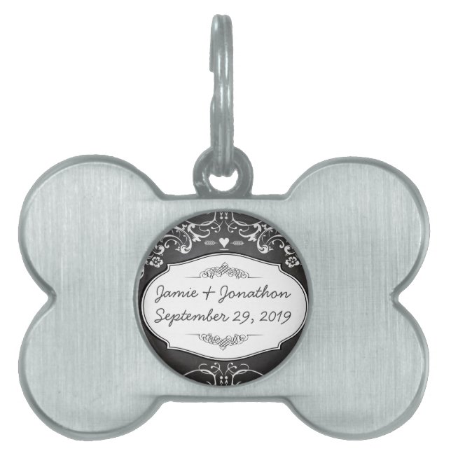 Karton-Typografie-Hochzeiten Tiermarke (Vorderseite)