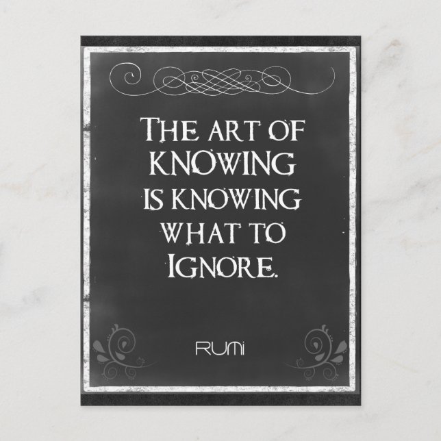 Karton-Typografie mit einem inspirierenden Zitat Postkarte (Vorderseite)