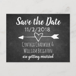 Karton Typografie Save the Date Postkarte